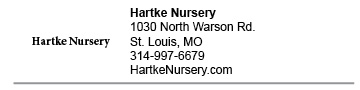 Hartke Nursery link