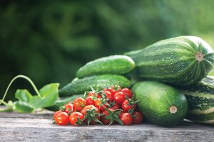 A photo of harvested vegetables